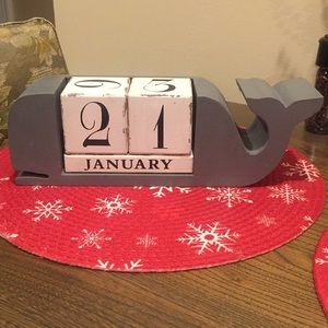 Whale calendar blocks